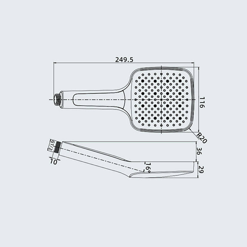 Kattie Handheld Shower Head, Black