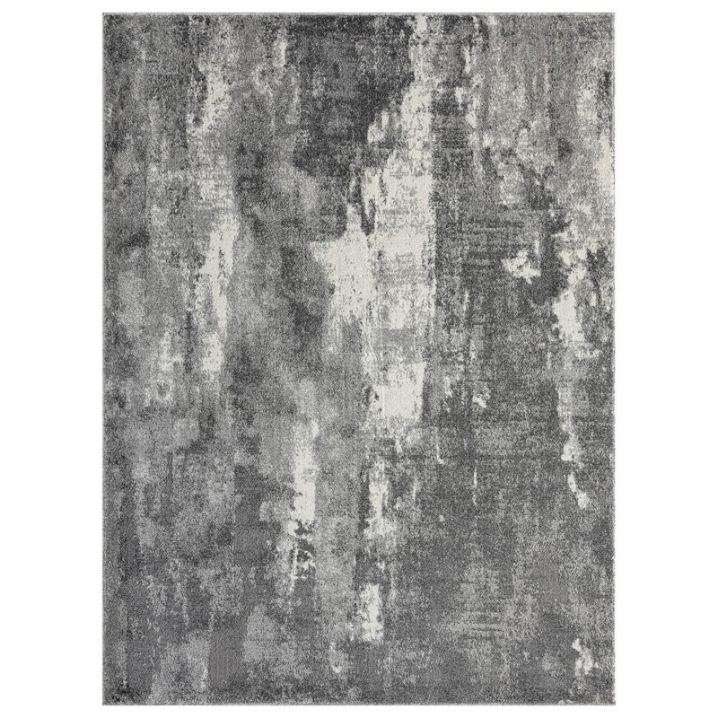 Doland Area Rug Dark Gray, Rectangle 5' x 7'