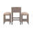 Rustic 5pc Dining Set Counter Height Dining Table w Storage drawer Faux Marble Top 4x Stools Light Grey Dining Room Furniture