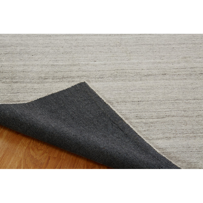 Chino Hand-Woven Ivory Area Rug, Rectangle 9'6" x 13', Ivory