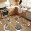 Ensemble de 2 tapis de cuisine anti-fatigue, rembourrés, imperméables, antidérapants et colorés