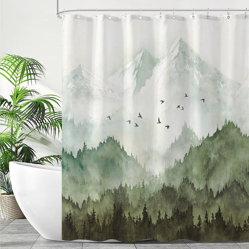 Rideau de douche, Toile verte