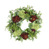 29" Grapevine Wreath With Hydrangea, Heather & Ivy
