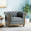 Chaise Chesterfield, chaise capitonnée, chaise simple, chaise simple de salon