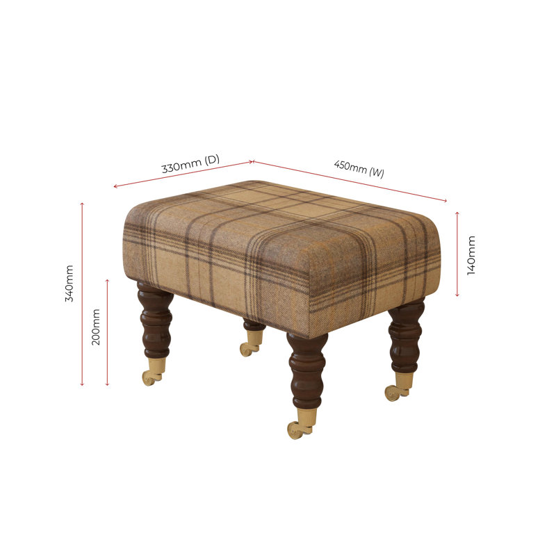Manufactured Wood Accent Stool, Mahogany
