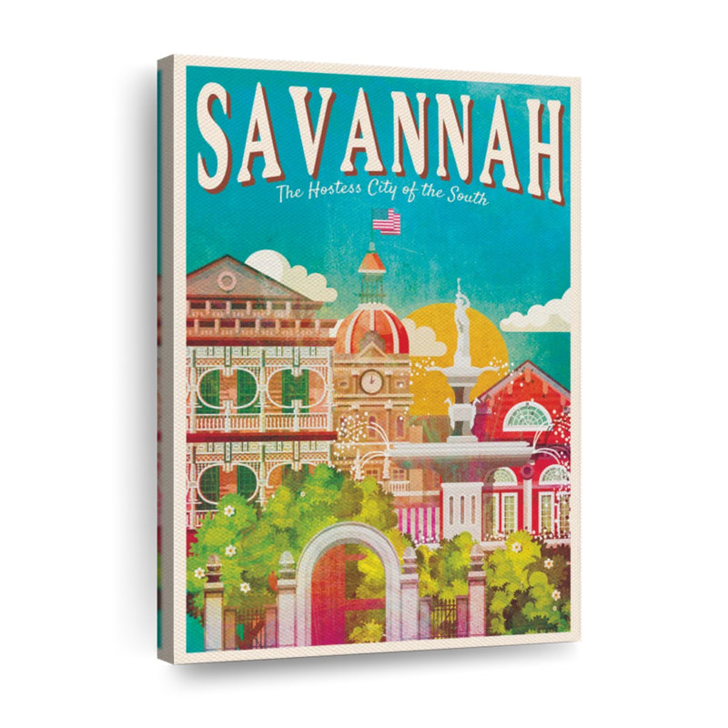 «Savannah Hostess City», reproduction sur toile tendue, H 48 po x l 32 po x P 1,25 po