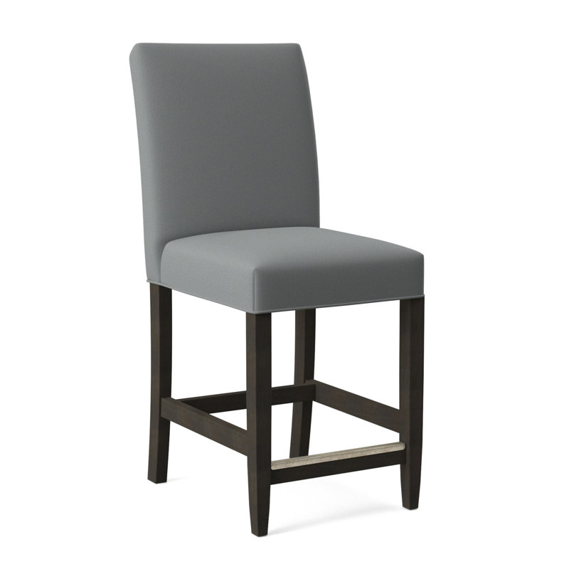 Tabouret de comptoir 24 po Manhattan, Tissu performance bleu clair 0851-55, Finition céleri