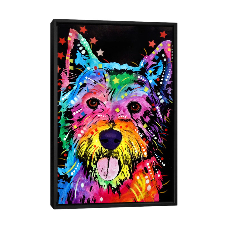 Art sur toile westiegraphic, H 26 po x l 18 po x P 1,5 po, Cadre noir