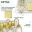 3-Light Dimmable Vanity Light With Geometric Patterned Glass-125104602