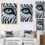 Motif zébré noir et blanc III sur toile-92008442