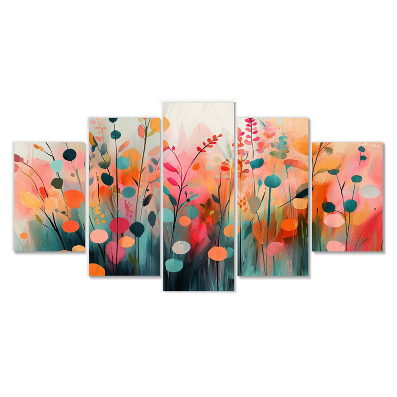 Botanique pétales de fleurs sauvages dans la brise III - - décoration murale fleurs sauvages - art mural traditionnel Dec