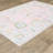 Kugler Traditional Bordered Floral Pink/ Green Printed Washable Flat Pile Area Rug-558172327