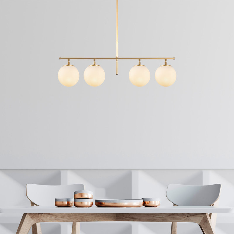 Brecken 4 - Light Kitchen Island Pendant, Shiny Gold