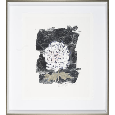Silver Flower - Chrysanthemum Framed Print