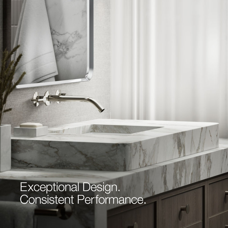 Components Wall-Mount Bathroom Sink Faucet Trim, Vibrant Polished Nickel