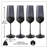 4 Piece Matte Bottom Champagne Flutes