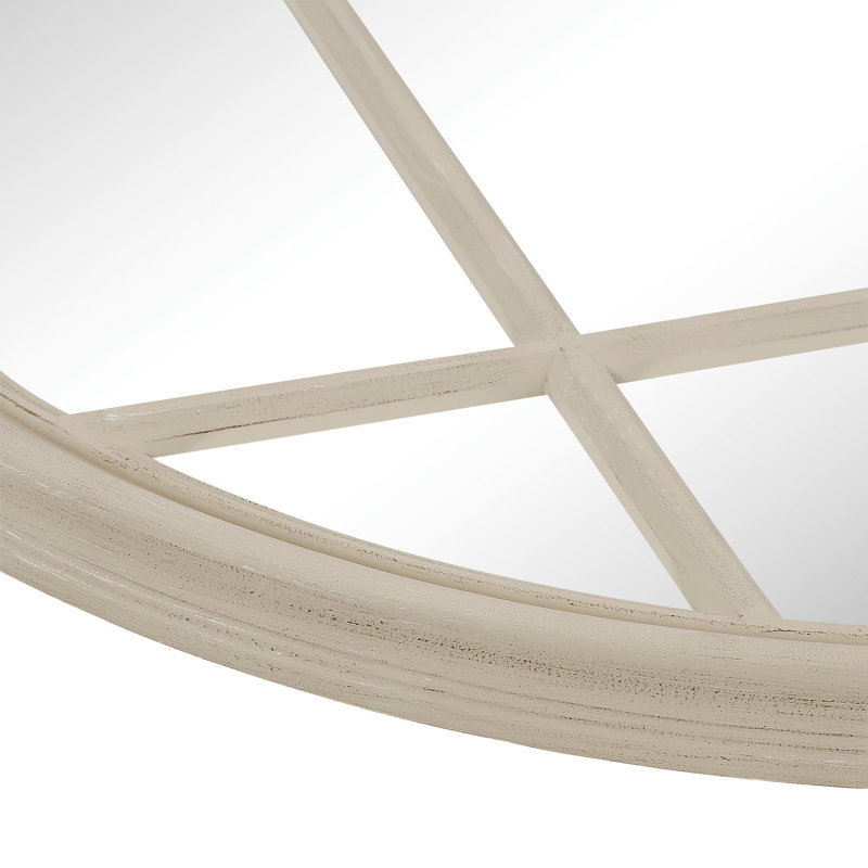Daphne Wood Round Wall Mirror