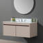 43 comptoir de meuble-lavabo en marbre 43 po, comptoir de salle de bain avec lavabo central encastré rectangulaire et dosseret de 4 po de hauteur, comptoir à 8 trous pré-percés, blanc de Carrare avec veines