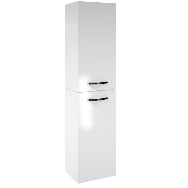 Arcisz Linen Cabinet, Arctic White, Right, 166cm H x 41cm W x 34cm D