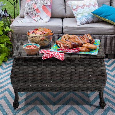 Nurani Rectangular Metal Outdoor Coffee Table , 19.69'' in. W 28.35'' in. D