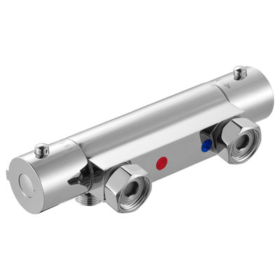 Robinet thermostatique de robinet de douche, mélangeur thermostatique 100 Lock de serrure thermostatique, robinets de contrôle de température d'eau froide et chaude pour salle de bain, véhicule récréatif, étanches et chromé