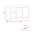 Îlot de cuisine avec grand comptoir, tablettes de rangement ouvertes et armoire à deux portes-662450126