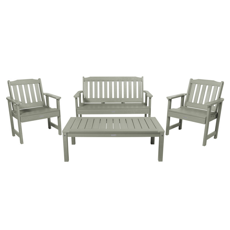 Lehigh Garden 4-Piece Conversation Set, Green