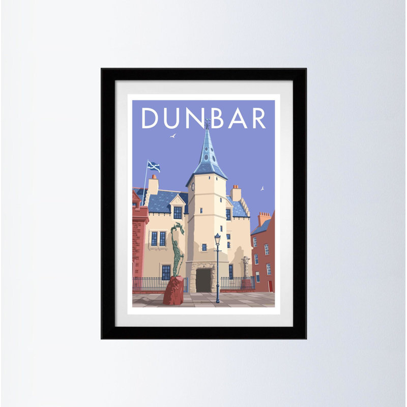 Dunbar by Stephen Millership - Print, Black, 43.5cm H x 33.5cm W x 2.2cm D
