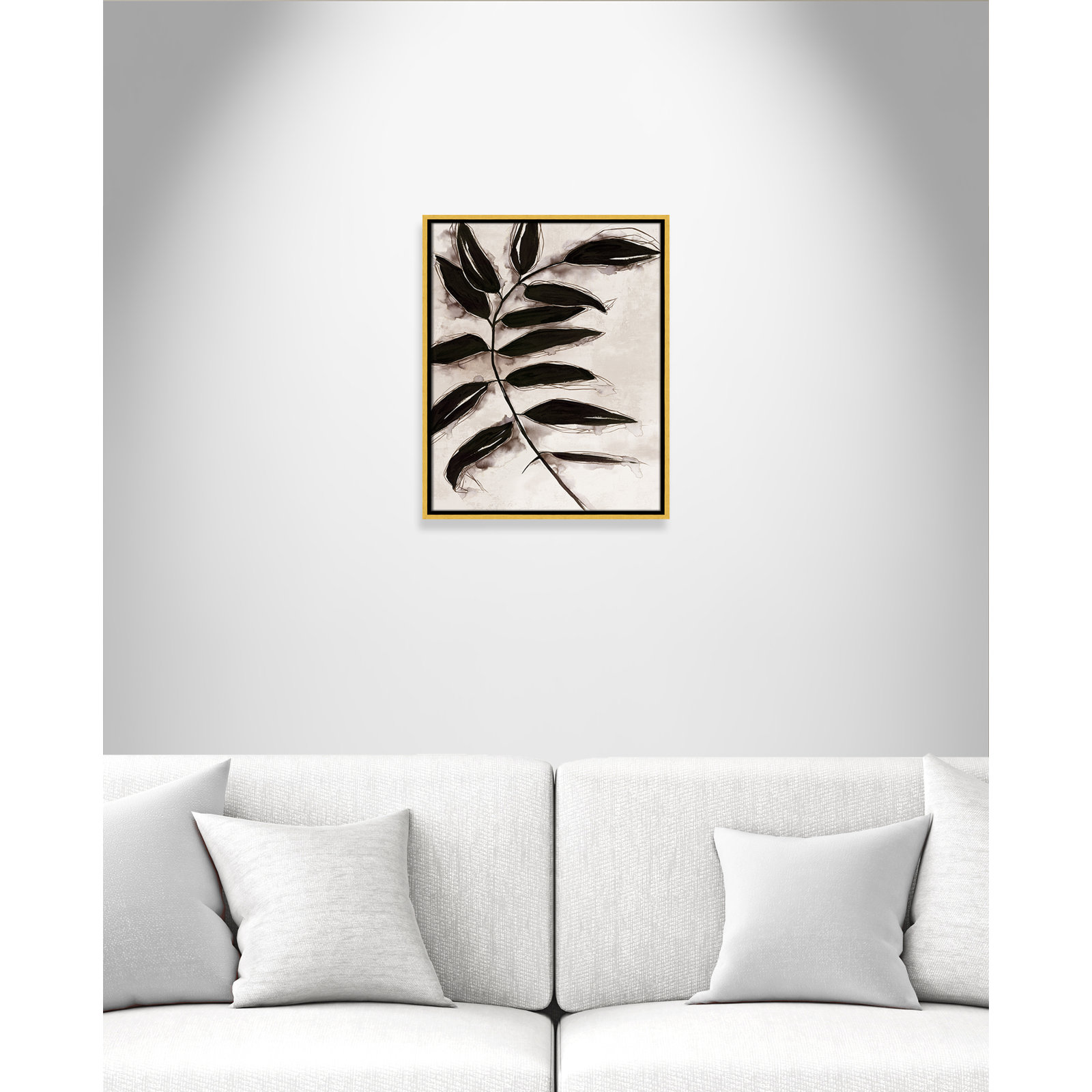 Leaves "Leaves II" Print, 21.5" H x 17.5" W x 2" D, Gold Framed