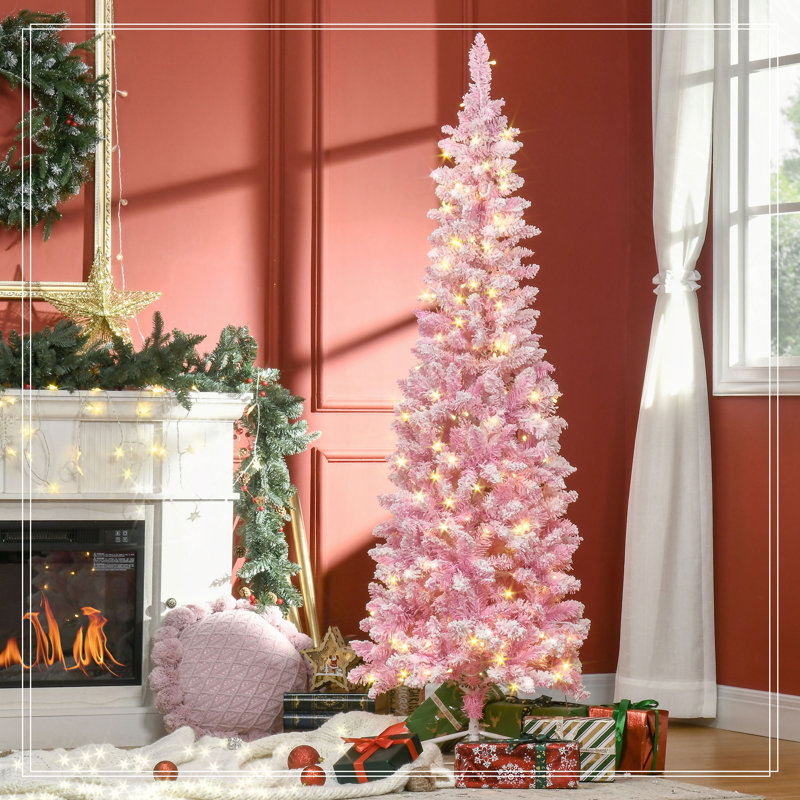 Arbre de Noël artificiel enneigé 6 pi, H 5,9 pi, Illuminée