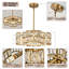 Lustre tambour 4 lumières à longueur réglable-733590628