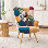 Fauteuil décoratif à haut dossier pour chambre et coin lecture Floral Patchwork