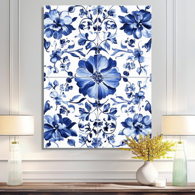 Carreaux hollandais, motif floral, impression bohémienne