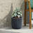 Handmade Modern Gray MgO 14.17" Round Pot Planter