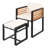 Phillip Patio Acacia Wood Dining Set with Cushions & Ottomans-883207386-889948661