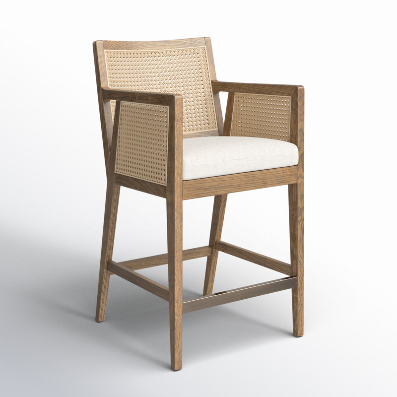 Antonia Counter & Bar Stool, Counter Stool (27" Seat Height), Beige, Natural