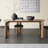 Brown Rectangular Solid Wood Dining Table-1994203464