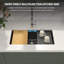 Évier de cuisine 32 po x 19 po en composite de granite encastré en quartz-99111335