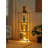 6-Tier LED Glass Display Shelf, Bookcase with Dimmable Lights and Golden Coating Metal Frame-355549101