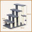 Cat Steps , 4 Levels With Scratching Posts, Hanging And Side Step For Enthusiasts, Up To 10lbs, Gray By , Posts & , Small Cats