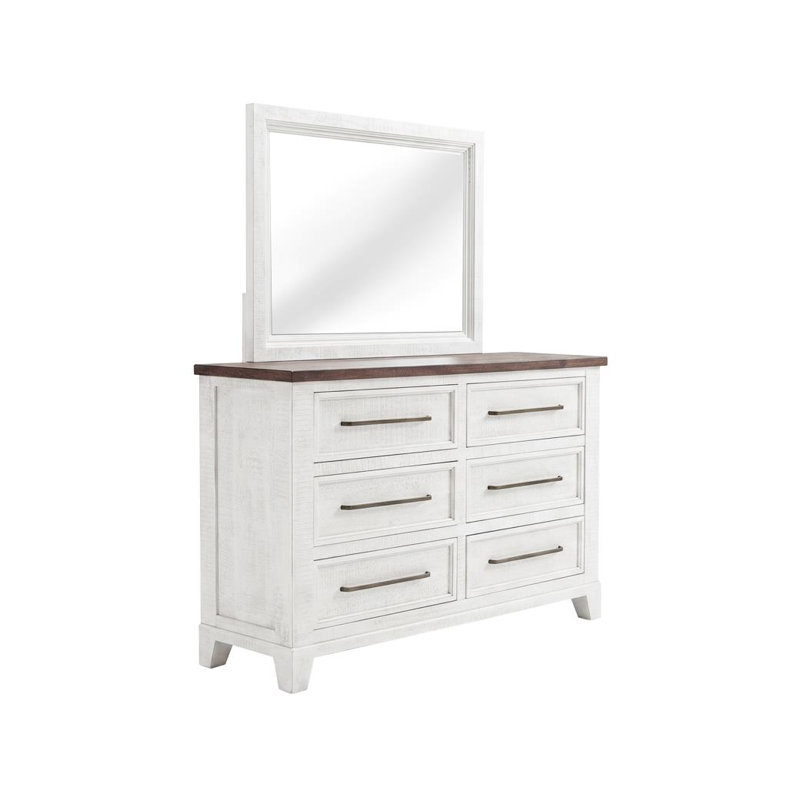 Commode Stoa à 6 tiroirs avec miroir