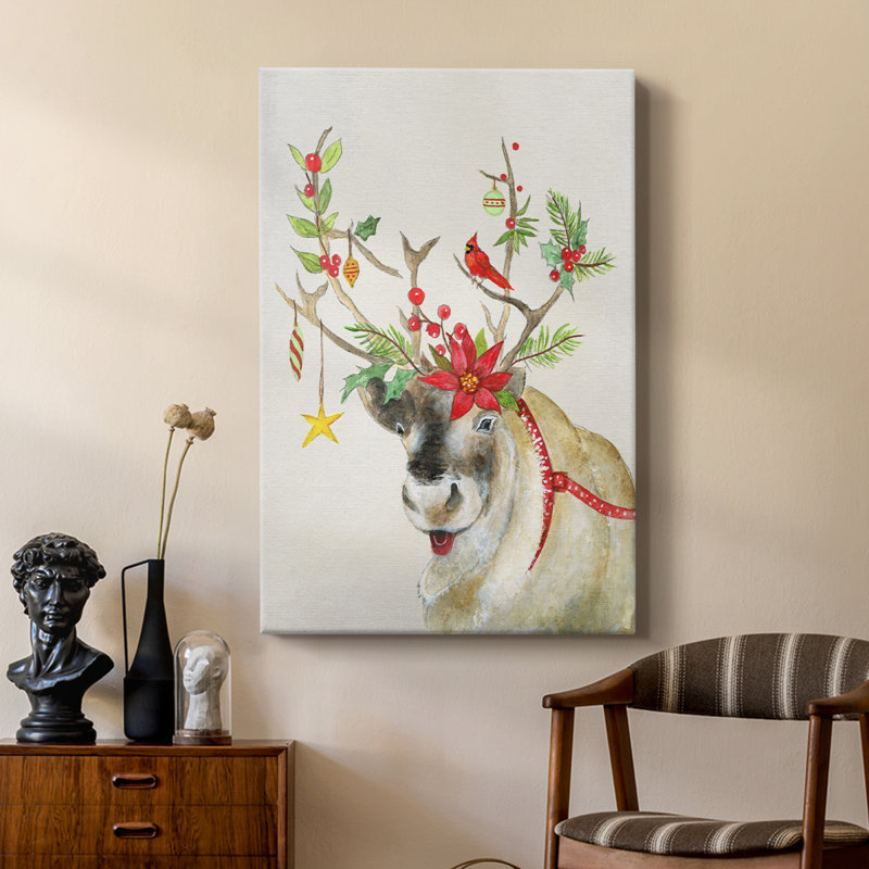 Playful Reindeer II - galerie sur mesure, H 18 po x l 12 po