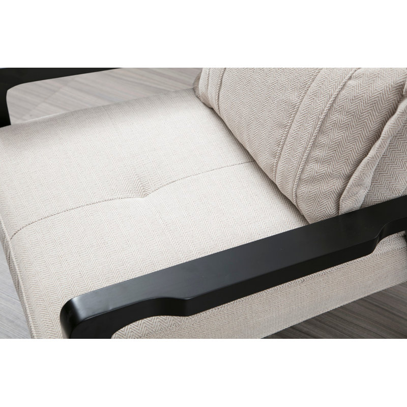 Fauteuil en polyester 33,07 po Brower, Crème