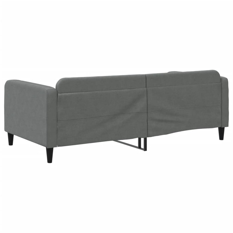 Lit de jour simple en bois massif, Gris foncé