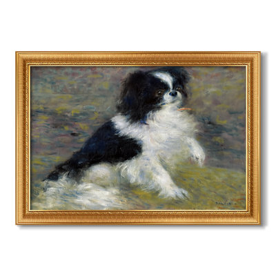 Tama, le chien japonais, v. 1876-Pierre-Auguste Renoir-Toile encadrée sur mesure