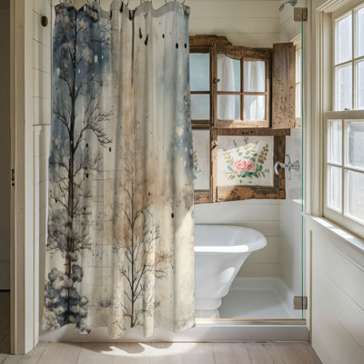 Wintery Forest - Premium Shower Curtain
