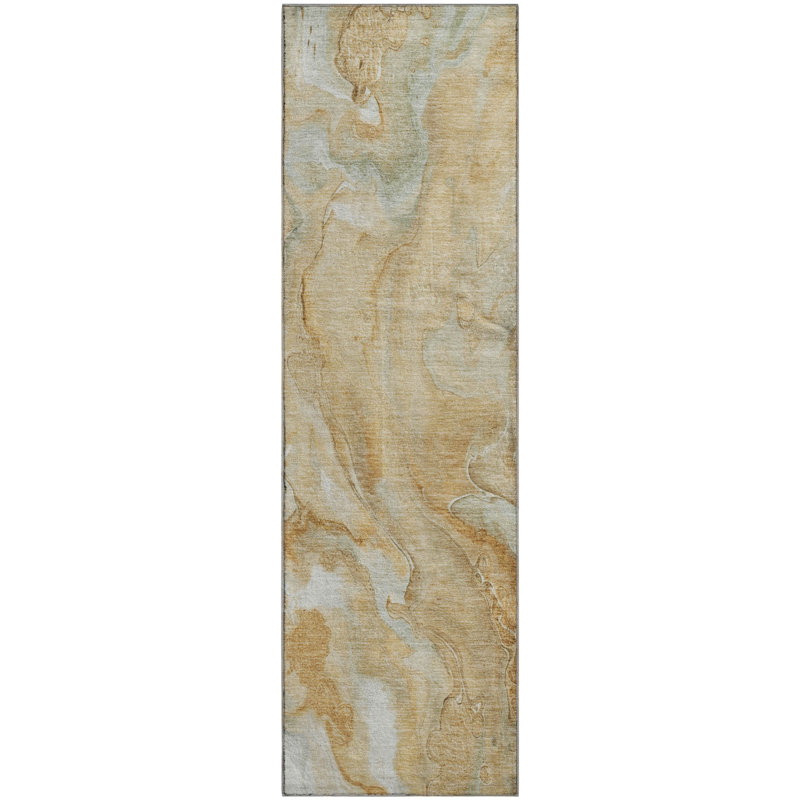 Premium Machine Washable Varroville AMF1707 Abstract Rug, Runner 2'3" x 7'6"
