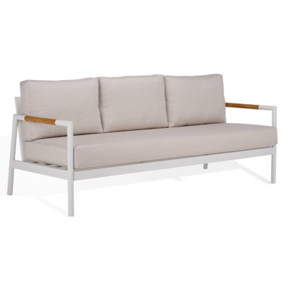 Berg Aluminum And Teak Patio Sofa