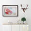 Blossoming Pink Camellia Flower in Abstract - Picture Frame Painting Print-55687189-55687190