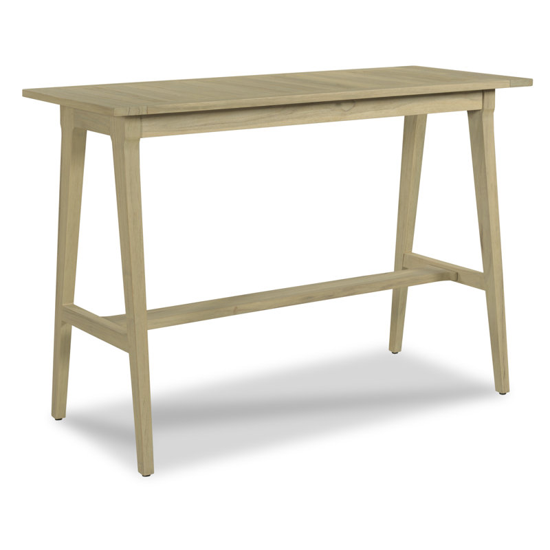 Bellevue Outdoor Teak Bar Table, 24" W x 60" L x 42" H